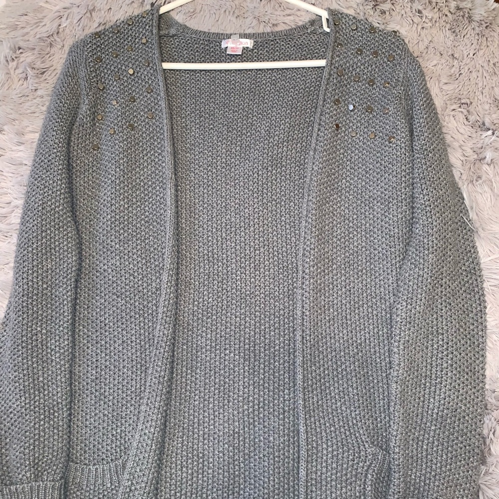 Gray Sweater Cardigan